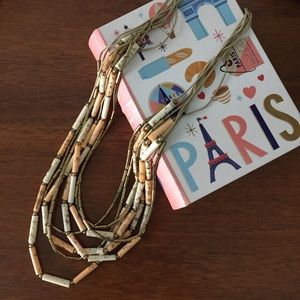 Long Multi Strand Beaded Necklace